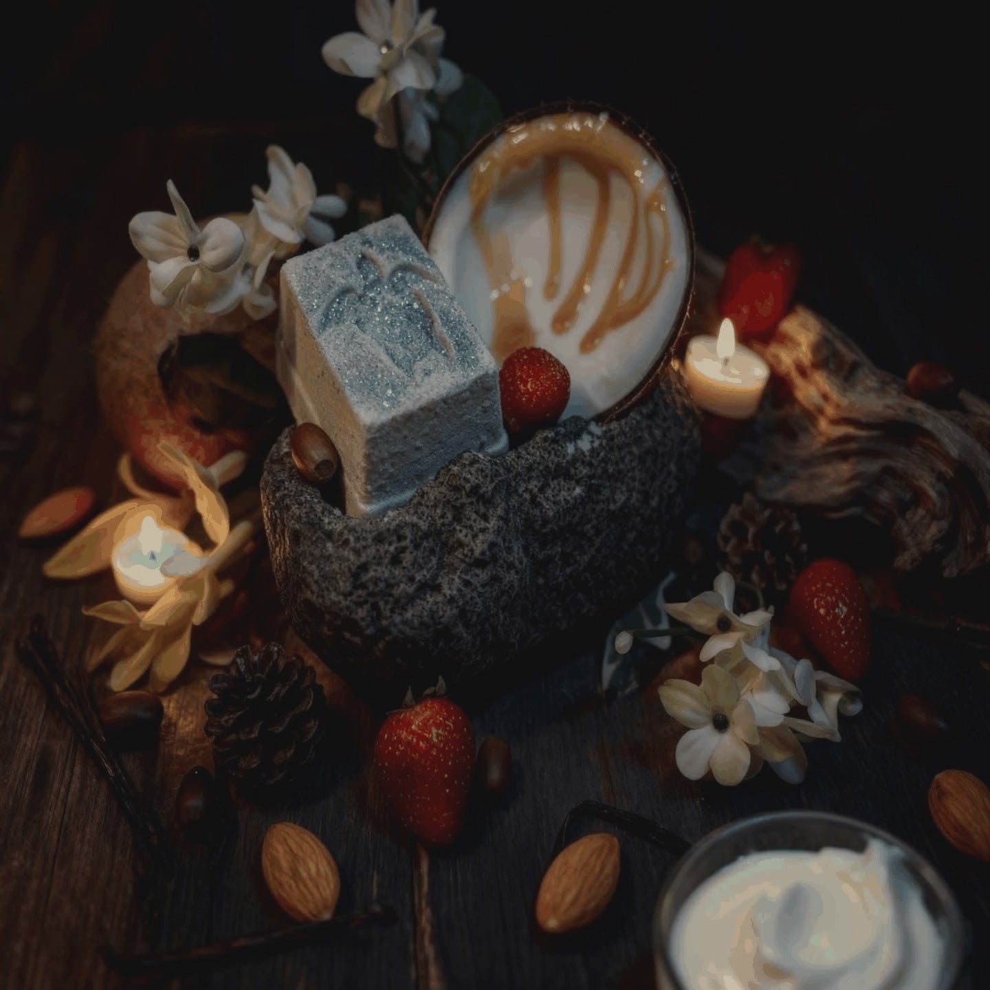 Warm Jasmine Bath Bomb - "Enchanted Garden Romance"